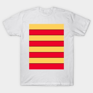 Partick Thistle Red and Yellow Hoops Home 2000 T-Shirt